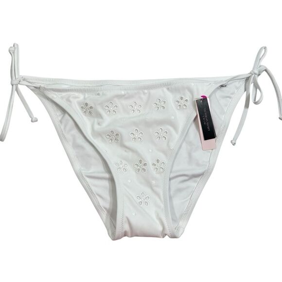 NWT VICTORIA’S SECRET EYELET SIDE TIE BIKINI SWIMSUIT BOTTOM  XXL - Picture 1 of 4